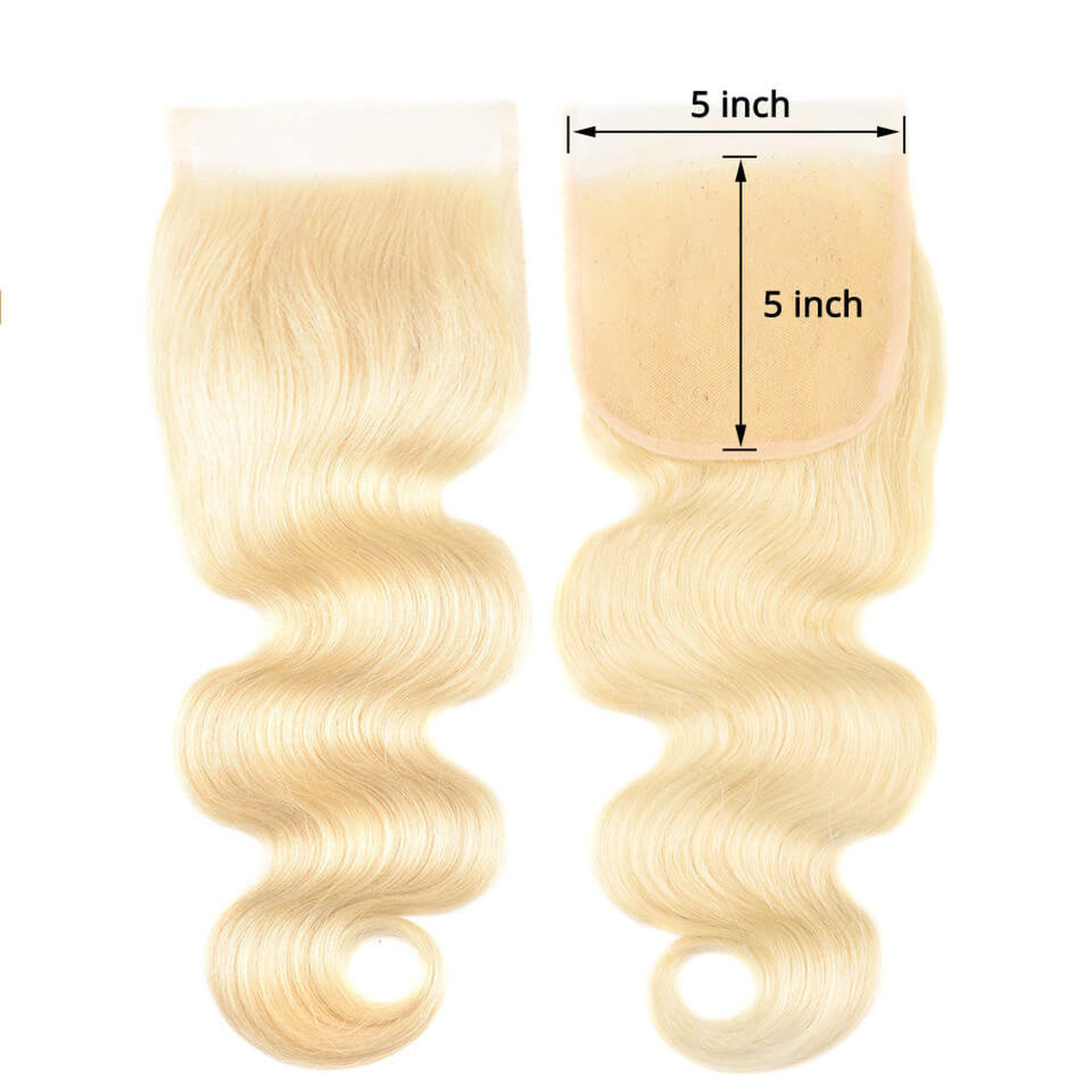 5x5 613 blonde lace closure