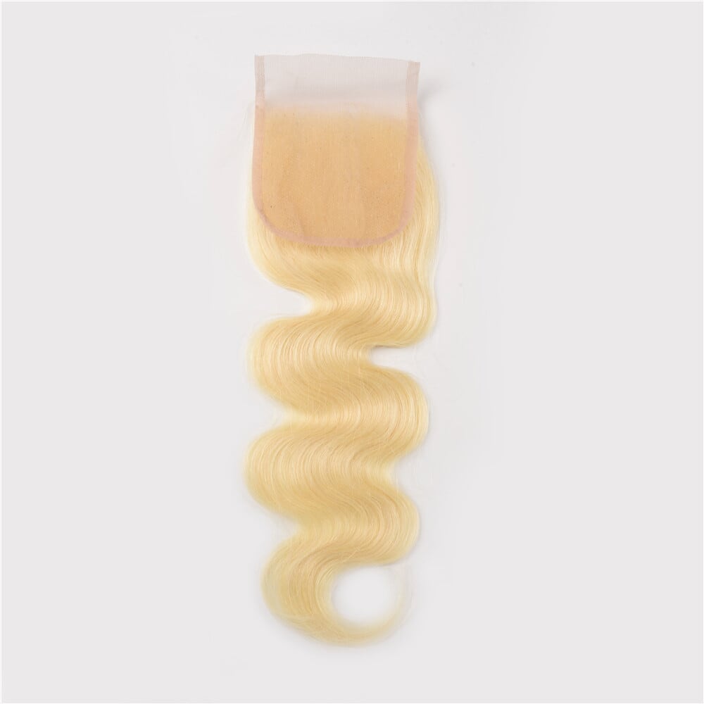 613 blonde 4x4 Transparent Lace Closure