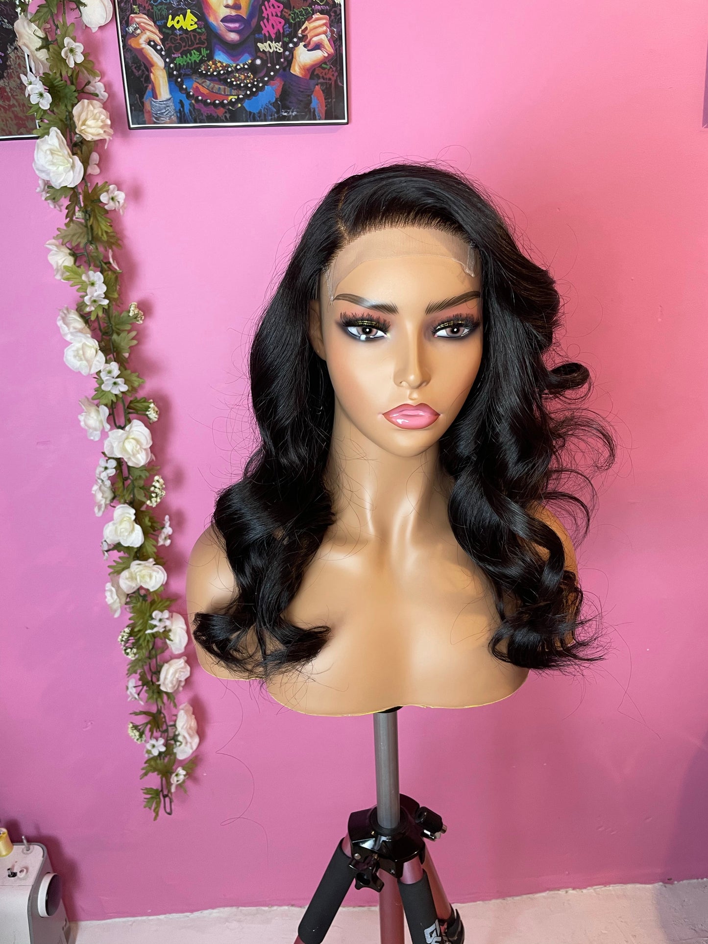 5x5 HD Cambodian Wavy Lace Closure Wig