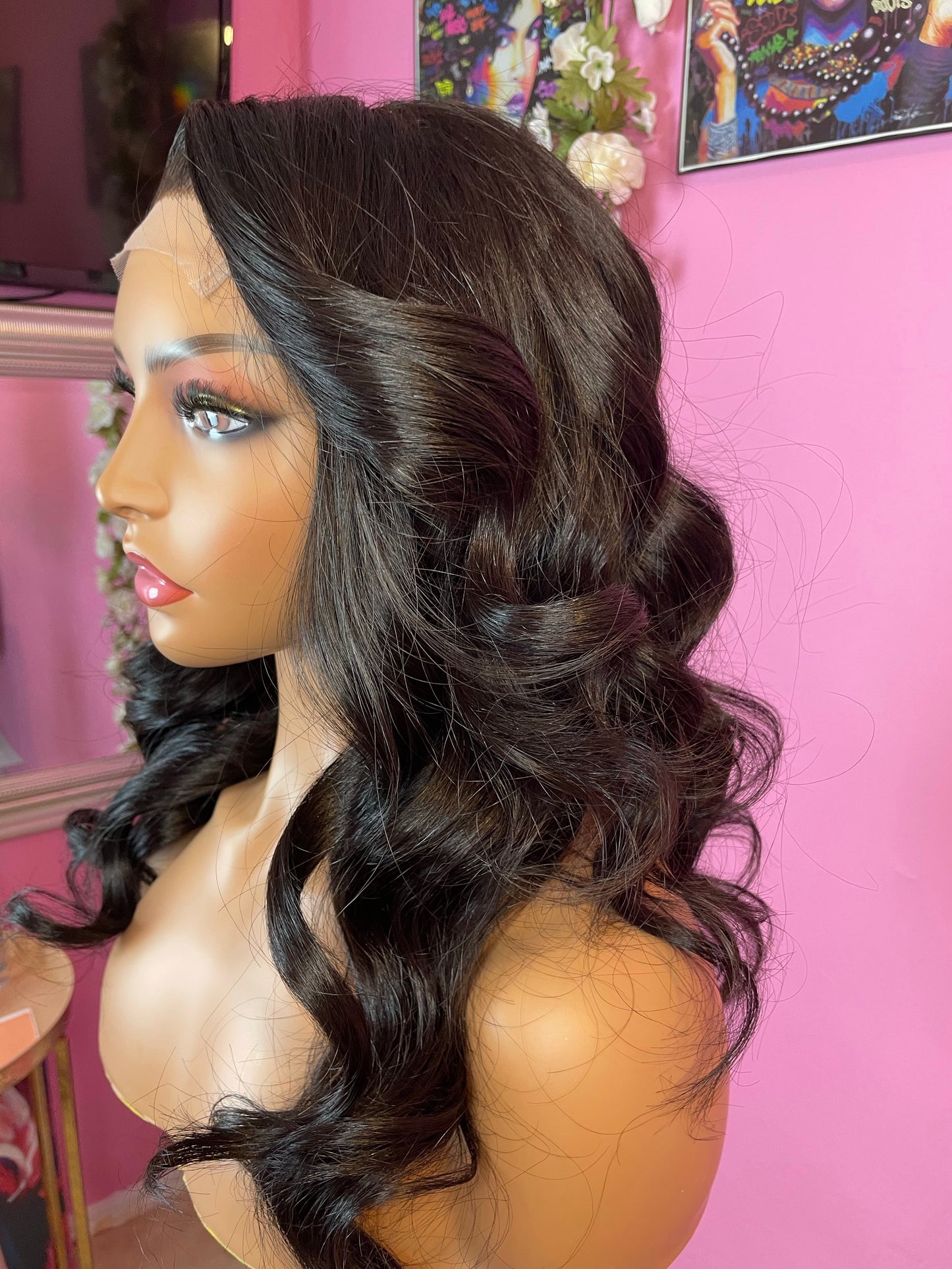 HD raw Cambodian Wavy Lace Closure Wig