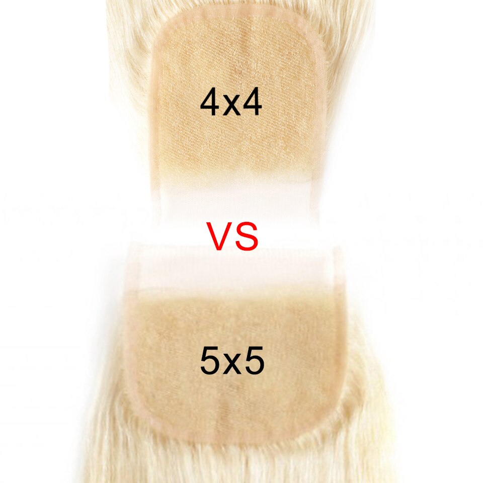 4x4 vs 5x5 blonde lace closure