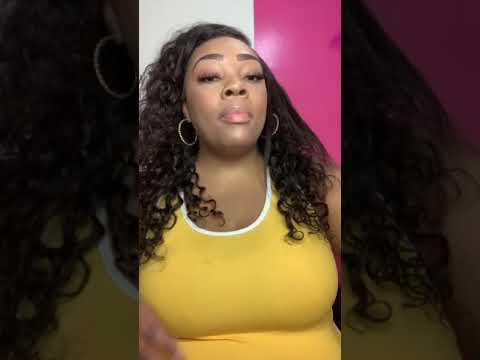 water wave glue less lace frontal wig video