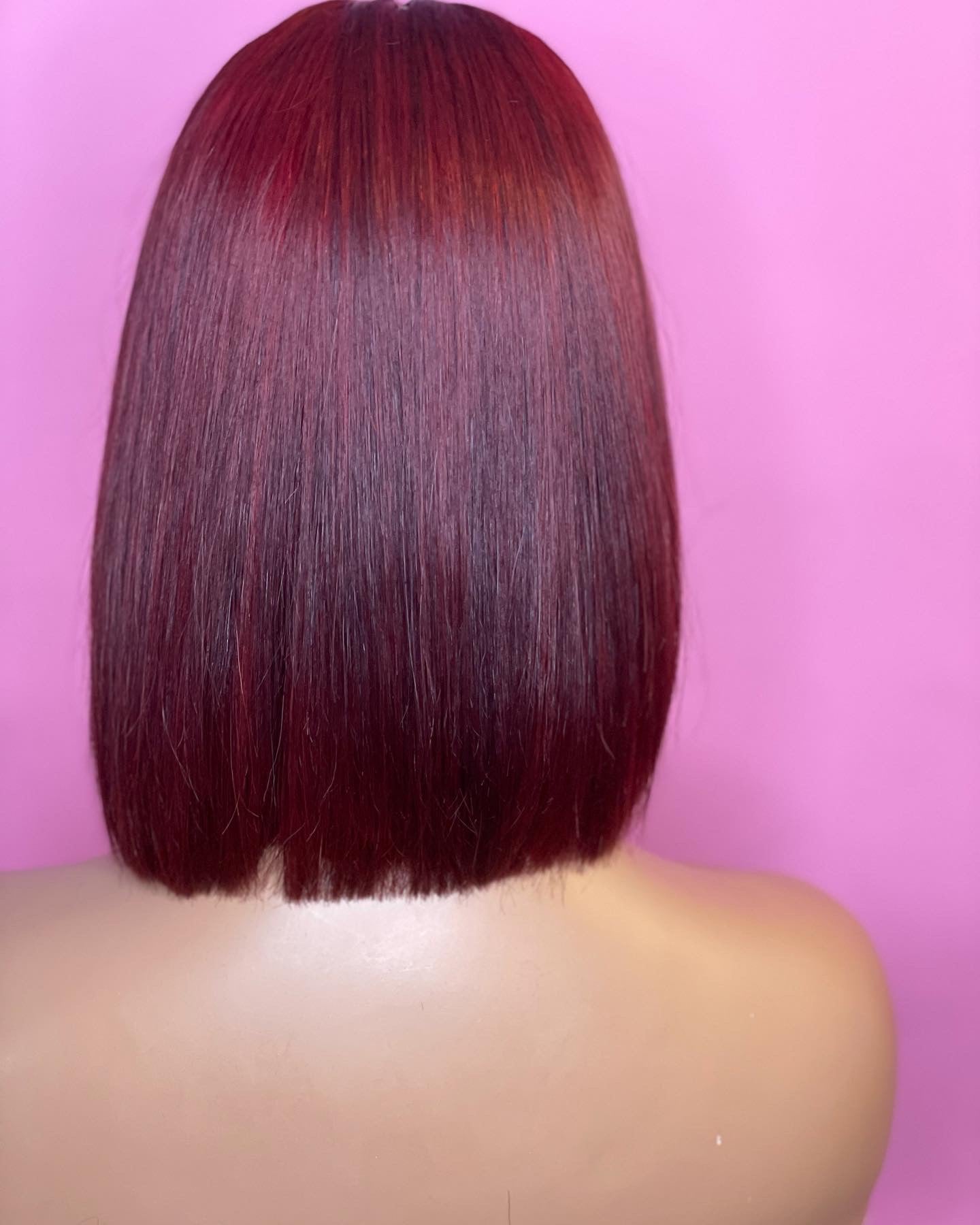 Erica Unit: 8" Cherry Blossom Blunt Cut T-Part Lace Front Wig