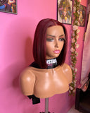Erica Unit: 8" Cherry Blossom Blunt Cut T-Part Lace Front Wig