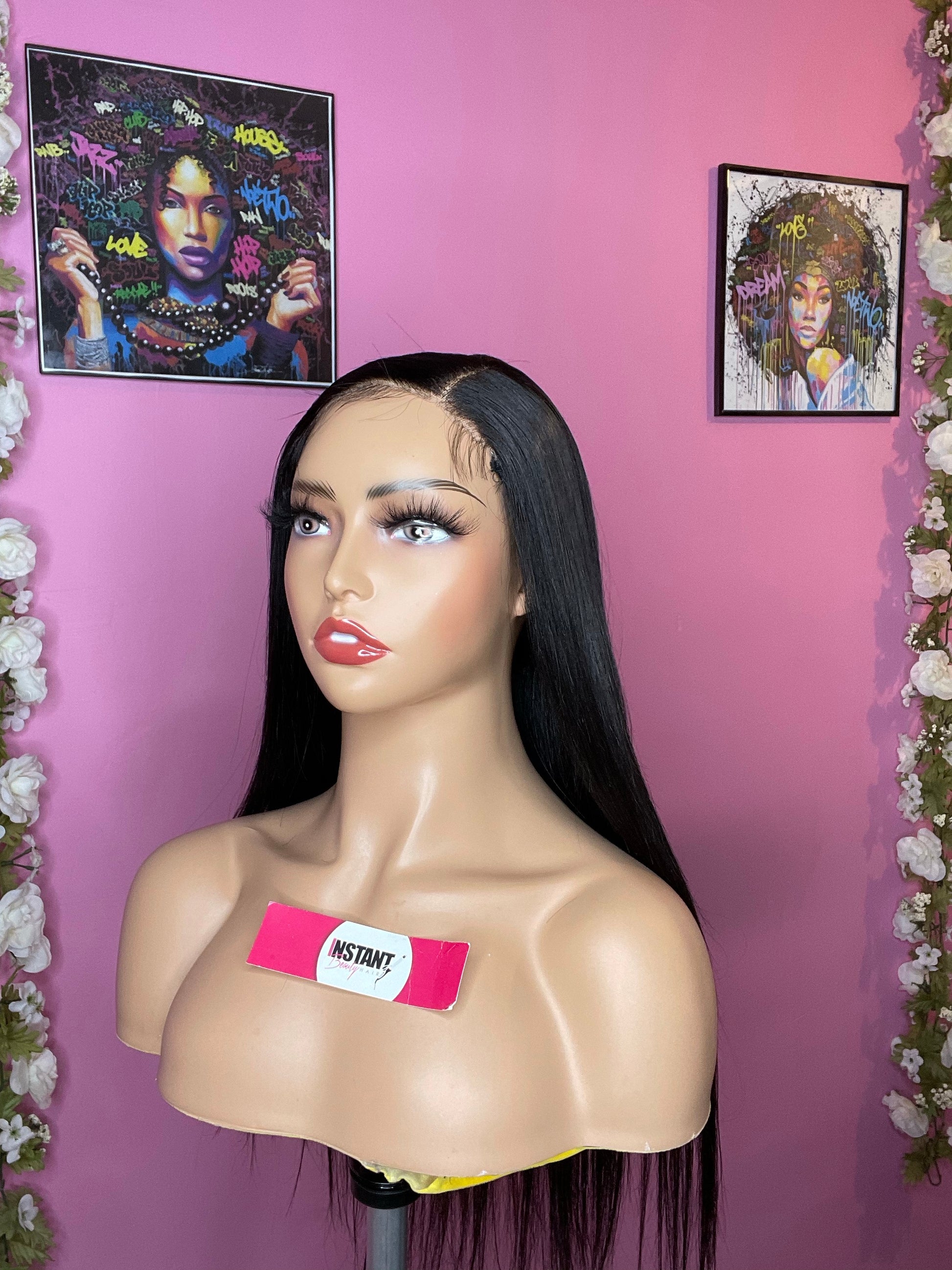 virgin hair lace closure wig with baby hair