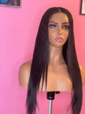 middle part wig with HD lace closure