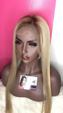 “Lisa” Unit: 20” Front Lace Wig w/ Deep Brown Rooting - Instant Beauty Hair