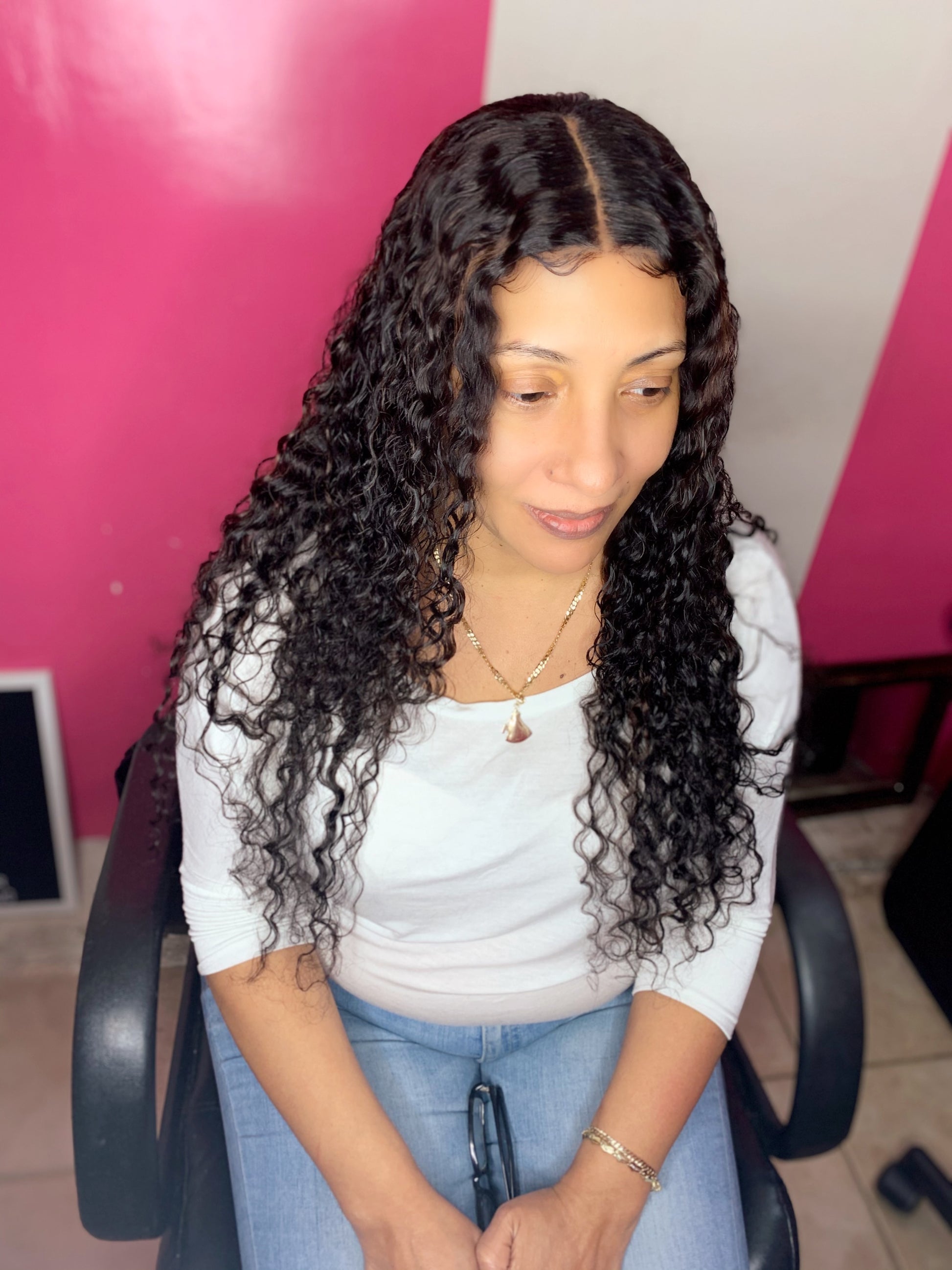 deep wave lace closure wig install