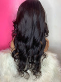 long black hair with curls