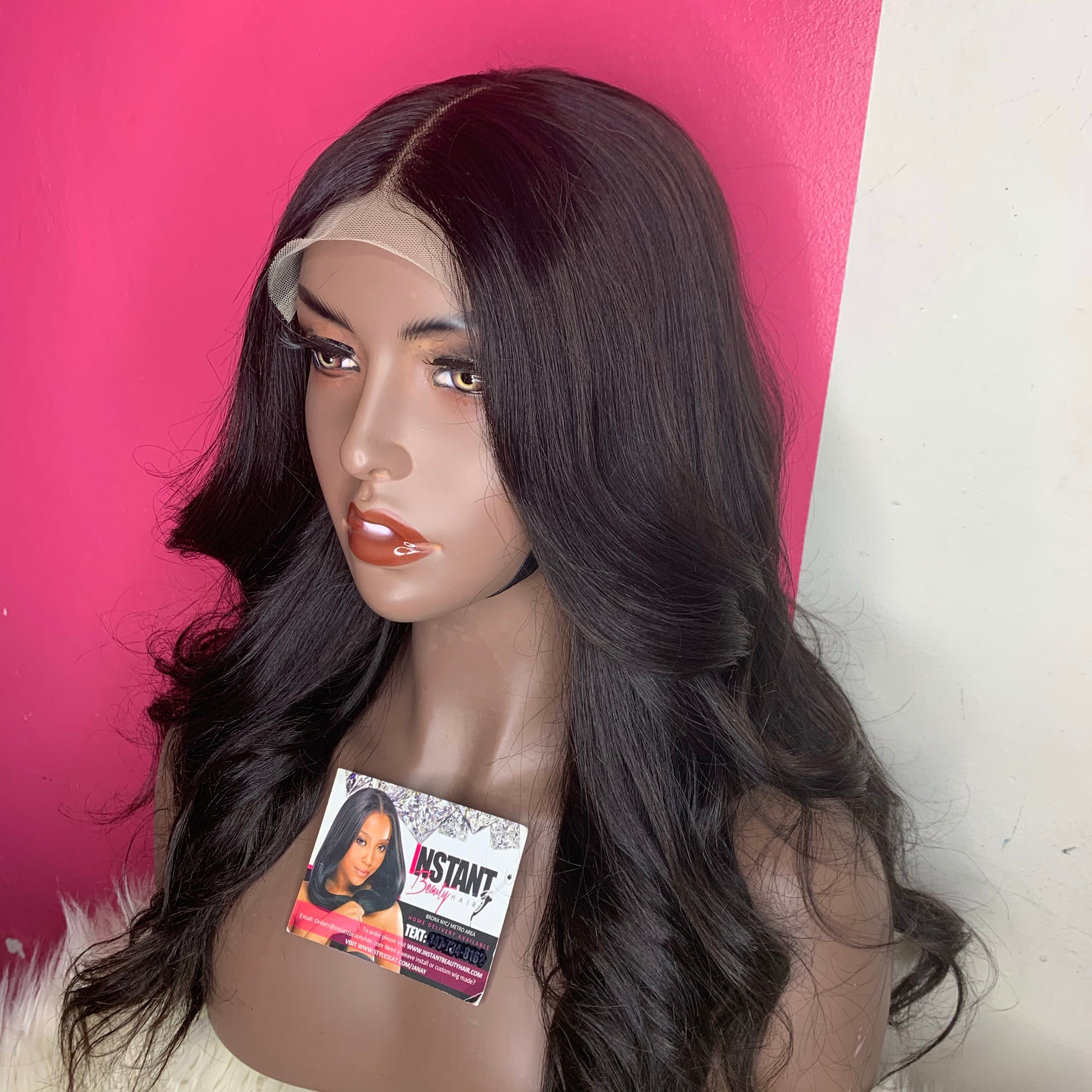 glue less lace closure wig with layers