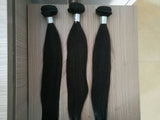 three straight high quality plush virgin hair bundles