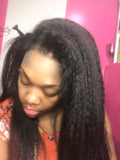 Kinky Straight full lace wig with pre plucked hairline