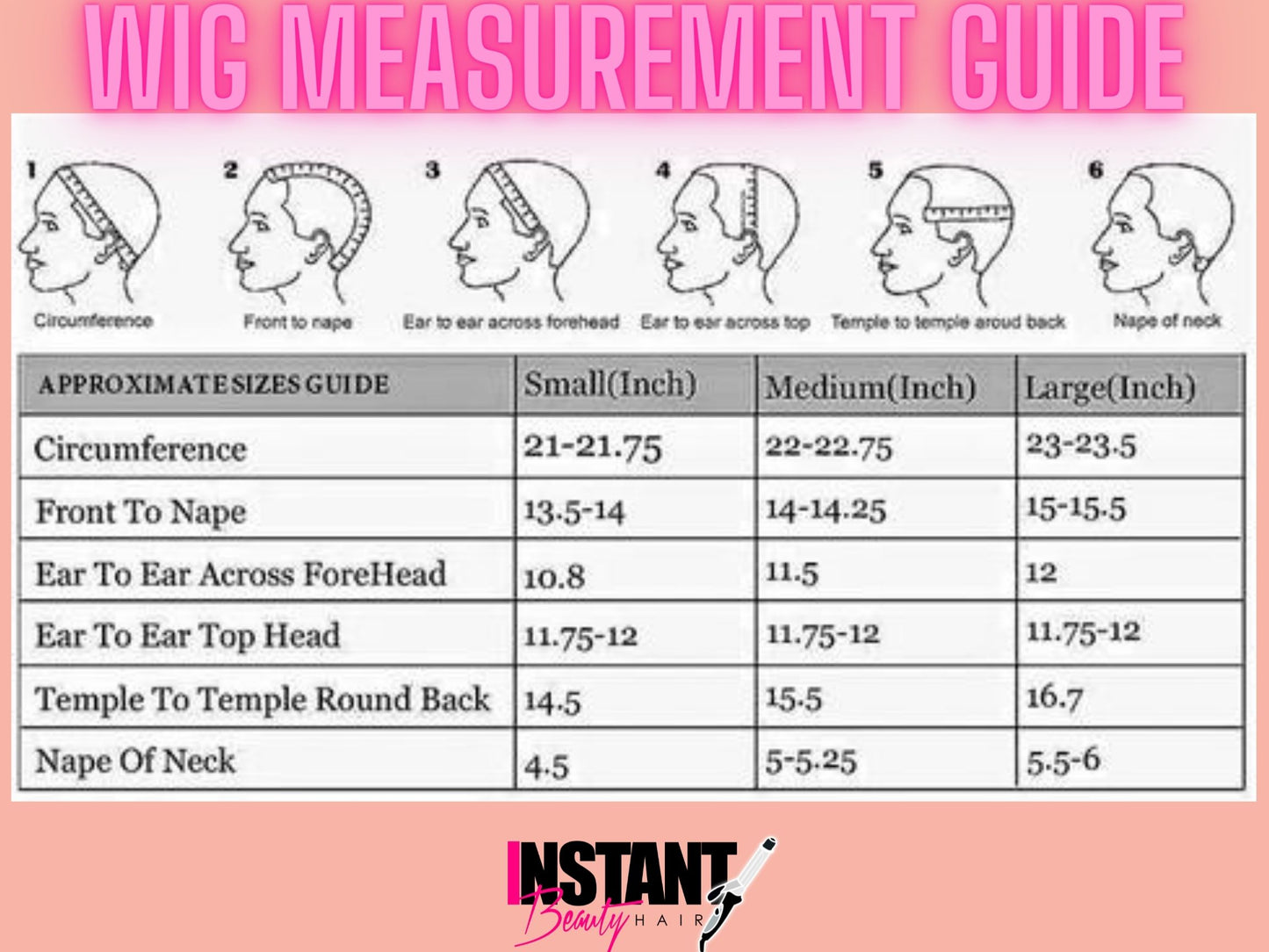 wig measurement chart